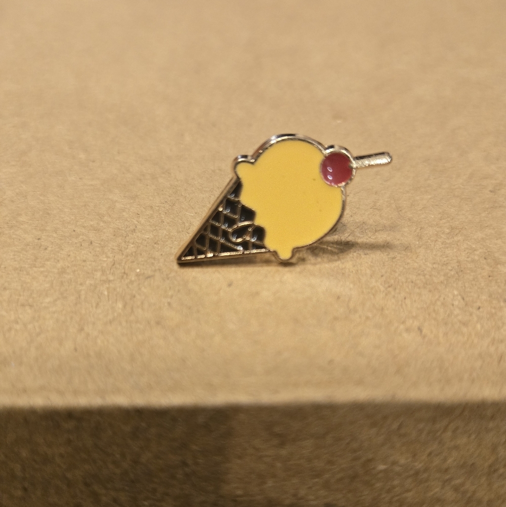 Yellow Ice Cream Cone Pin